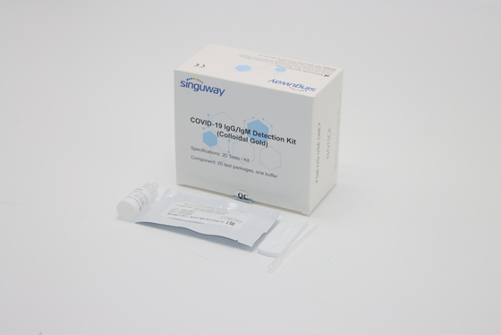 Teste rápido Kit Cassette do anticorpo da etapa coloidal do método 1 do ouro