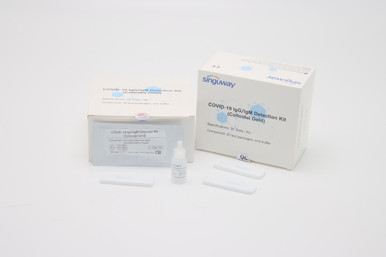 Jogo de auto-teste de auto-teste rápido de Igm Kit Colloidal Gold Method Antibody