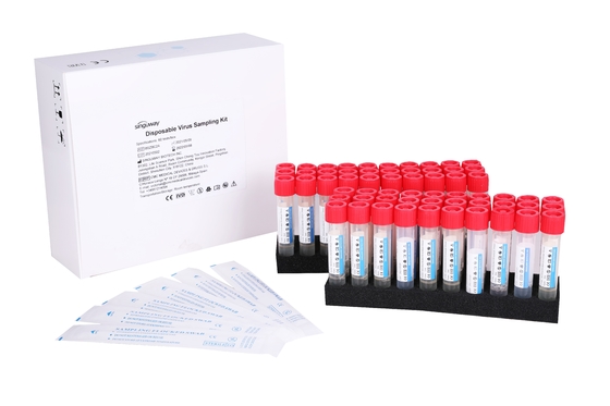 Vírus descartável do cotonete nasal que prova o tubo viral do transporte de Kit Virus VTM com cotonete
