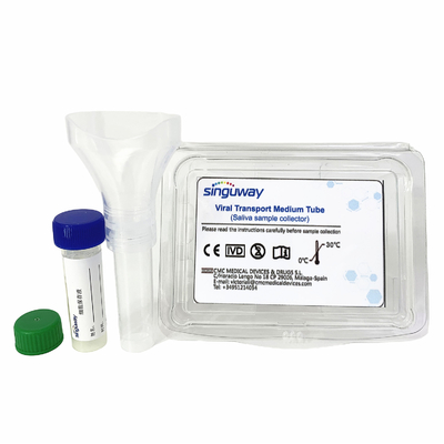 coleção descartável Kit For Diagnosis da saliva do RNA do ADN do jogo da amostra do vírus do tubo 5/10mL