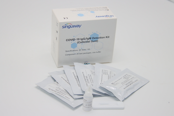 98,3% ODM de auto-teste do OEM de Kit One Step do anticorpo rápido qualitativo da precisão