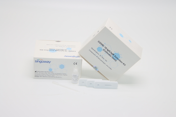 96,7% jogo rápido de Kit Colloidal Gold Rapid Test da detecção do anticorpo da sensibilidade