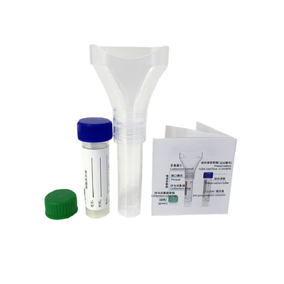 Vírus descartável do cotonete Nasopharyngeal do nariz que prova Kit Saliva Specimen Collection 5ml